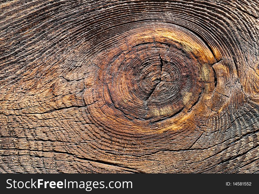 Old brown cuted wood texture