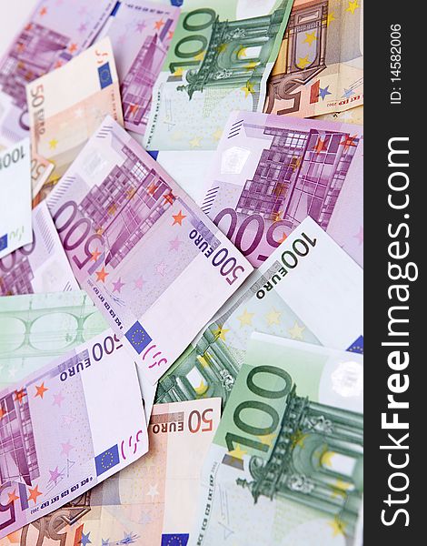 Full of euro banknotes