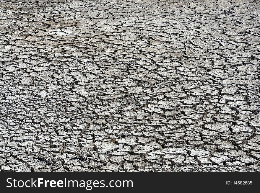 Picture of dry soil and climate change in our world.