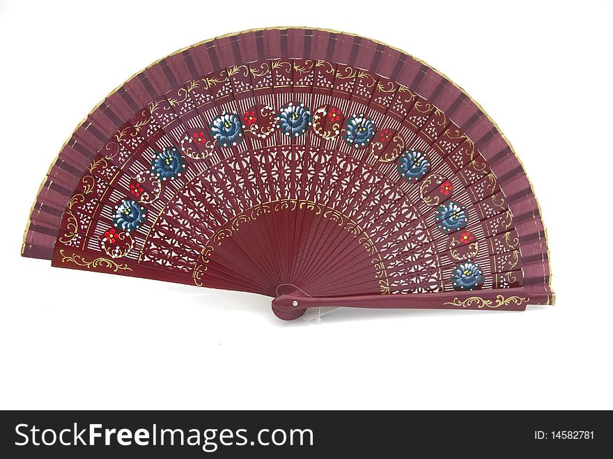 A beautiful hand-painted fan from Spain. A beautiful hand-painted fan from Spain