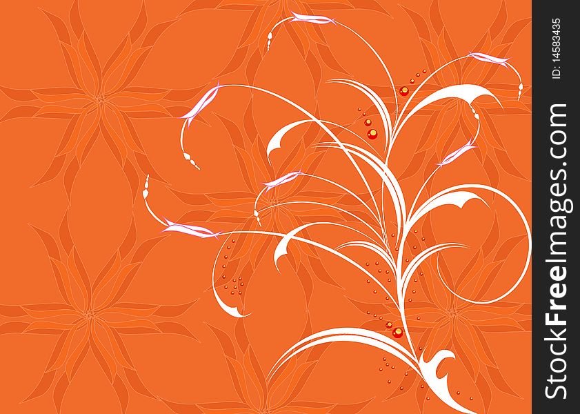 Abstract floral background illustration for your design