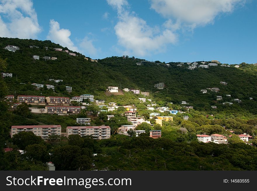 Skyline of buildings at St. Thomas, USVI. Skyline of buildings at St. Thomas, USVI