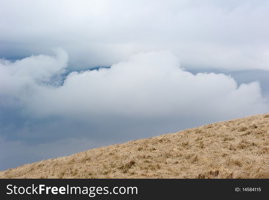 Clouds in the mountains (Ukraine)