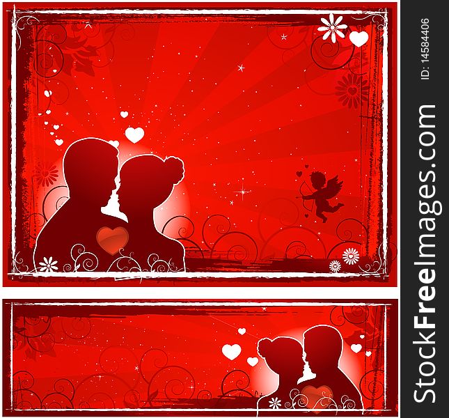 Valentine's day background, vector illustration