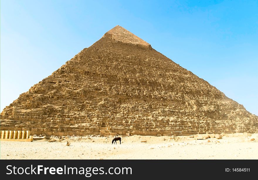 The Khafre pyramid of Giza, Egypt