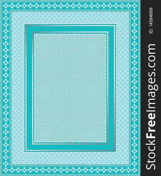 Intricate Lace Frame With Polka Dot Pattern