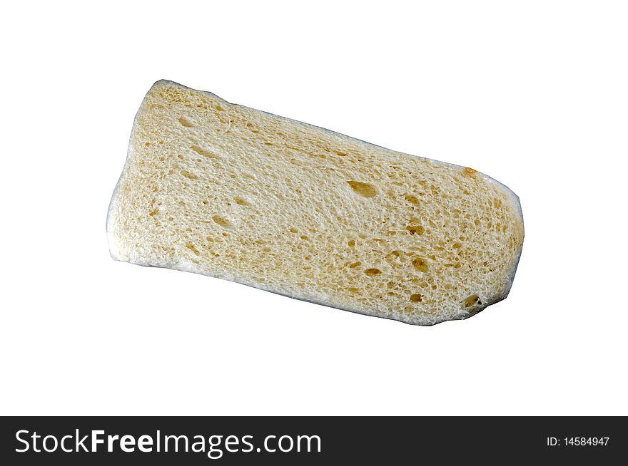 White bread an isolate object