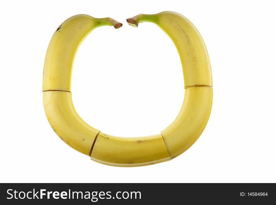 Yellow banana connect isolation object