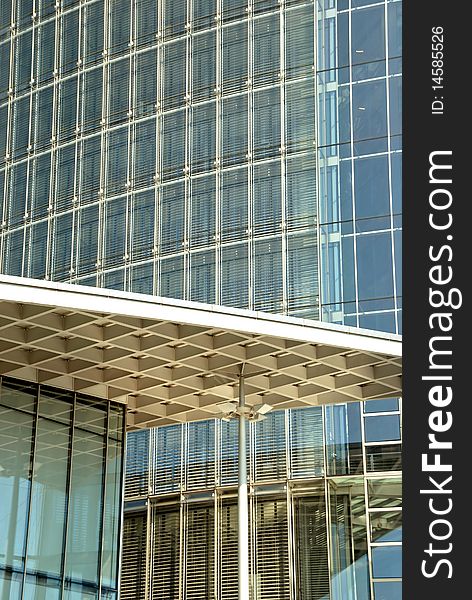 Modern building of glass and metal. Modern building of glass and metal