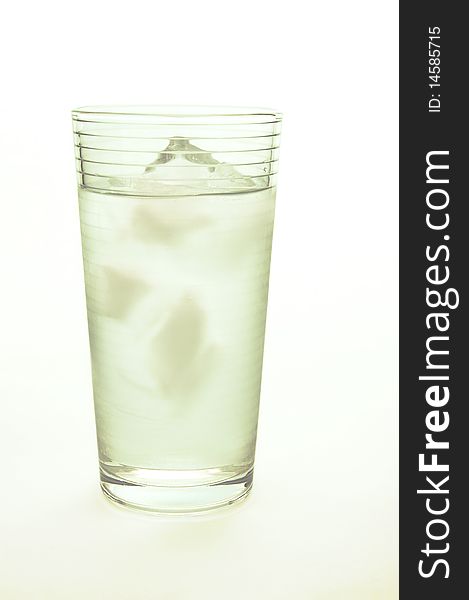 Glass of water isolated on white background