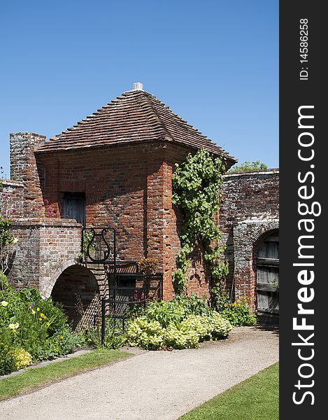 The brick garden store at Packwood house in england. The brick garden store at Packwood house in england