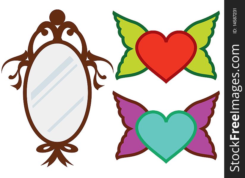 Mirror And Hearts