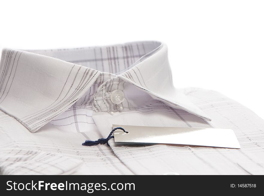 White striped man's shirt, close-up