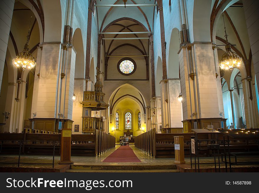 Beautiful interior of Riga cathedral, Latvia, Europe