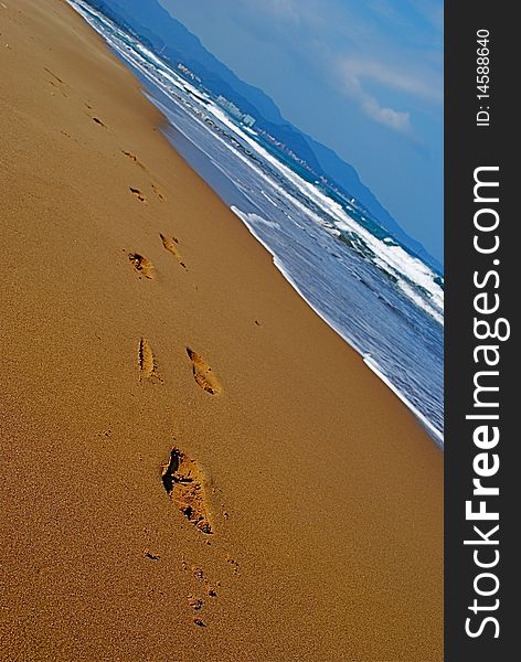 Footprints on a Beach