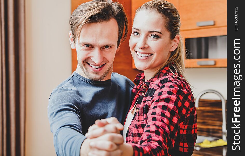 Dancing young couple