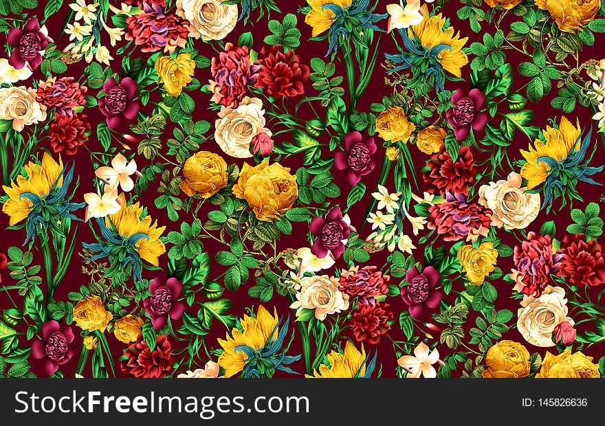 Flower pattern black background jpg. Flower pattern black background jpg