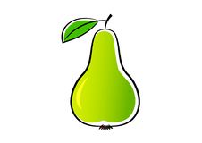 Green Pear Royalty Free Stock Photos Green Pear Royalty Free Stock Photos