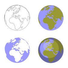 Earth Globe Set 001 Stock Photography Earth Globe Set 001 Stock Photography
