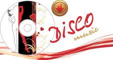 Music Disk With Button. Romance Composition Royalty Free Stock Photography Music Disk With Button. Romance Composition Royalty Free Stock Photography