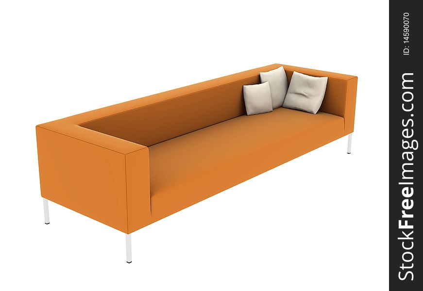 Photographic illustration of modern sofa