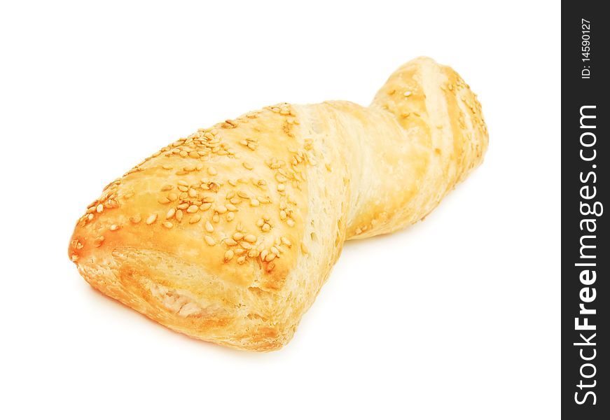 Puff pastry isolated on white