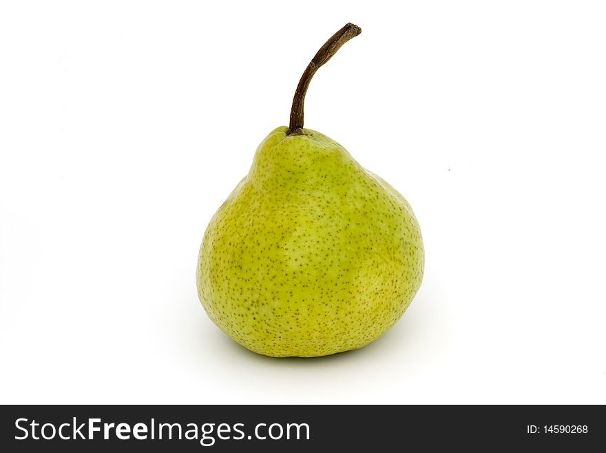 Single ripe pear isolated on a white background. Single ripe pear isolated on a white background