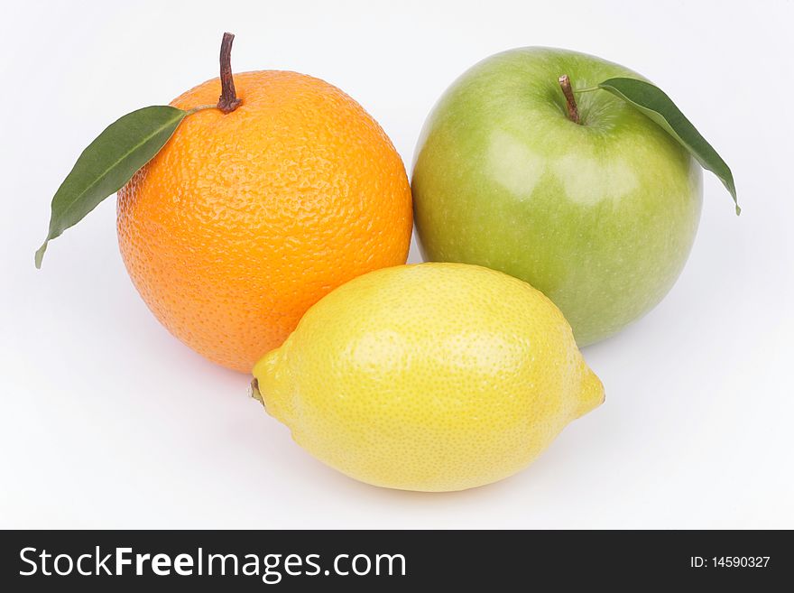 Fruits On A White Background