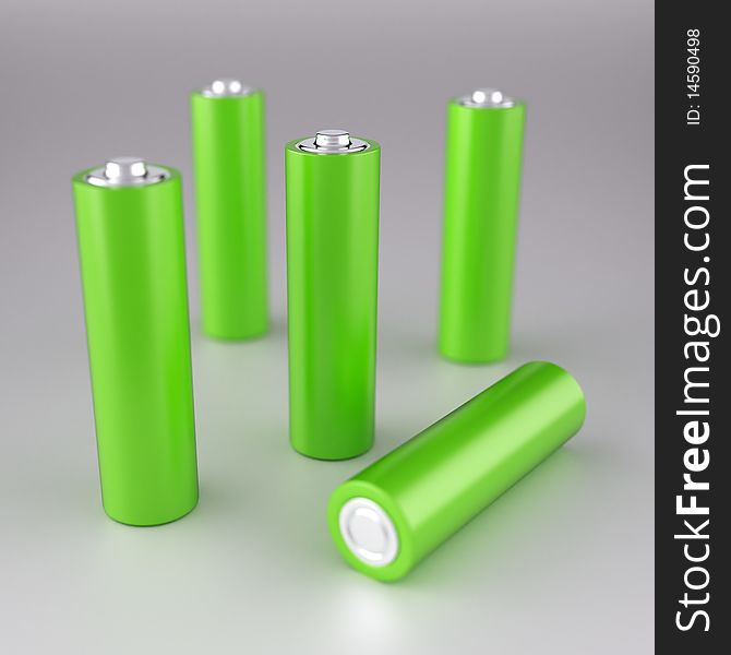 Green AA Batteries