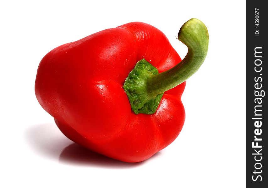 Red pepper isolated on white background