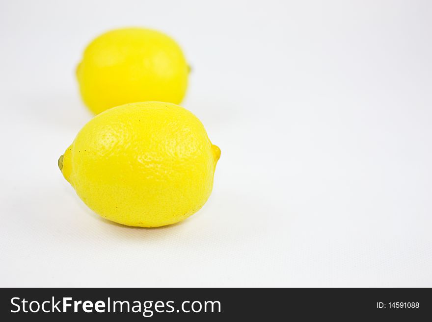 Two fresh lemons in different view. Two fresh lemons in different view