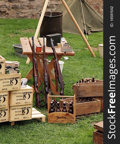 American rifle and accessories of the Second World War. American rifle and accessories of the Second World War