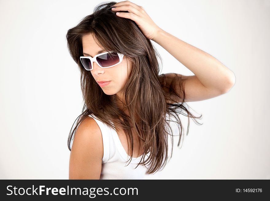 Sexy Young Woman In Sunglasses