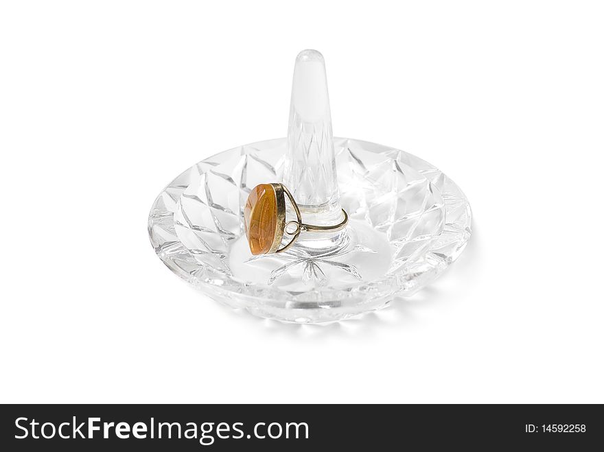 Amber ring | Isolated