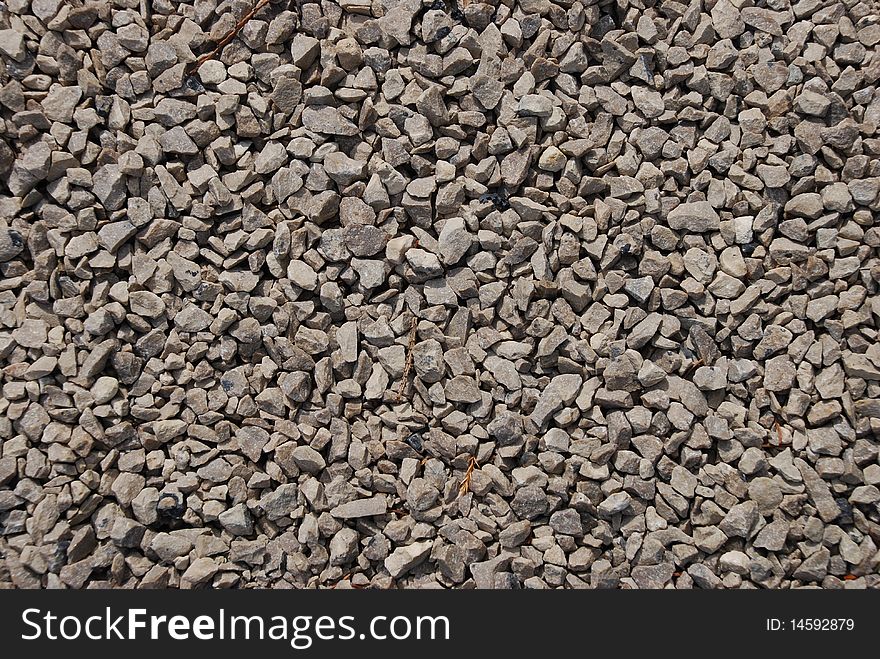 Top view of gravel used as a walking surface. Top view of gravel used as a walking surface