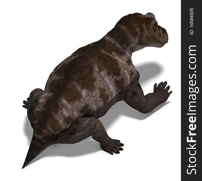 Dinosaur Keratocephalus. 3D Rendering With