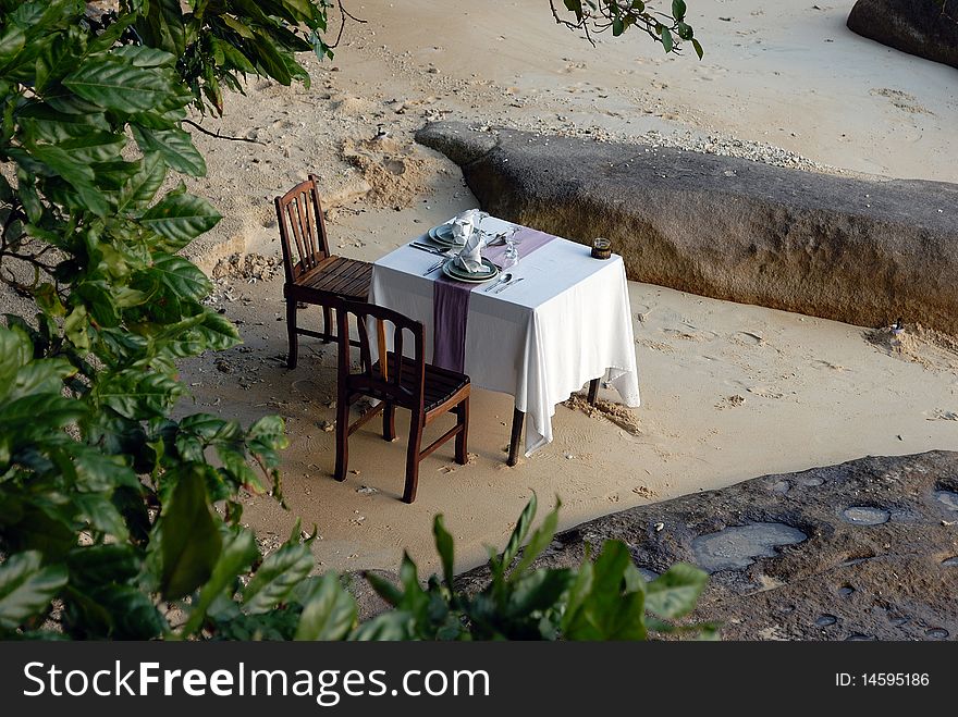 Romantic Dinner On The Beach