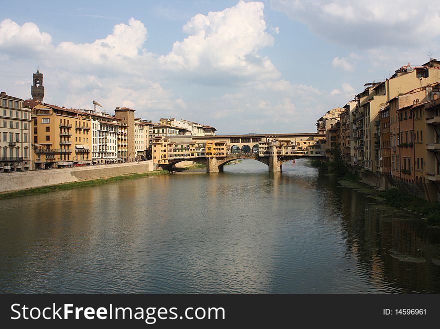 Photo of the river Arno, florence. Photo of the river Arno, florence