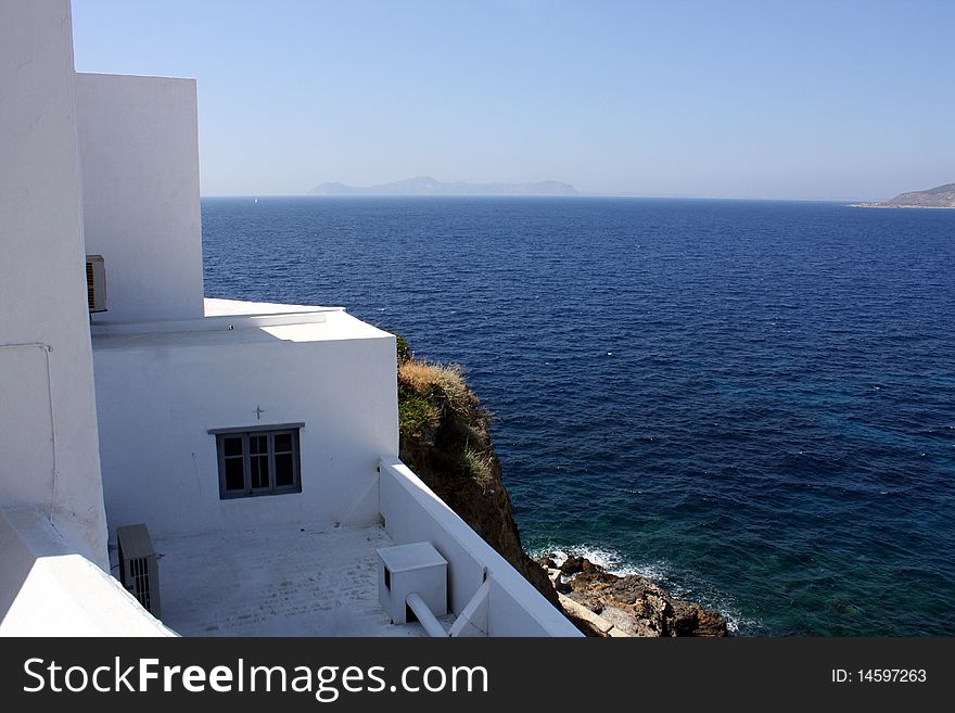 Nyssiros island, aegean sea. blue sea