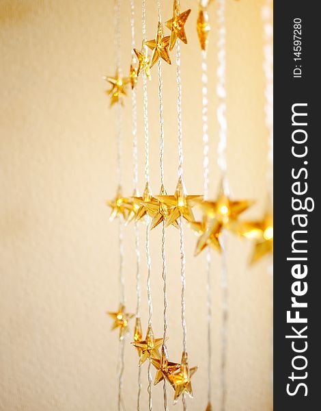 Yellow lamp in the form of a holiday star