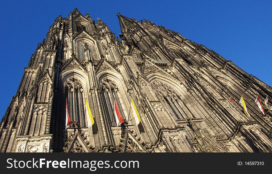 Cathedral of Cologne, Germany, showing the western Elevation Side with the two Towers