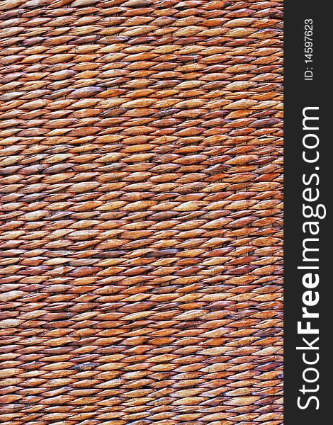 A tan cane basket texture or background
