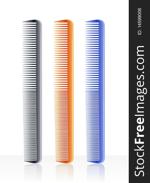 Illustration of a comb of the hairdresser. Illustration of a comb of the hairdresser