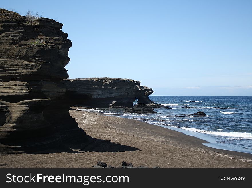 Rocky beach in the Galapgos