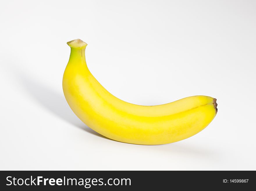 A ripe bananas in white background.