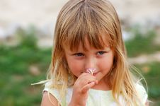 Girl In A Garden Royalty Free Stock Photo Girl In A Garden Royalty Free Stock Photo
