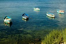 Fishing Boats At The Shore Stock Photo Fishing Boats At The Shore Stock Photo