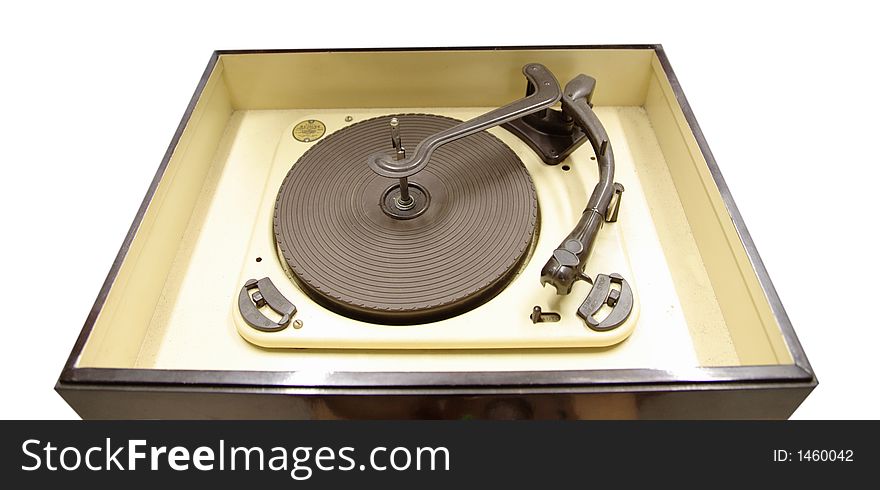 Isolated Vintage Vinyl Player