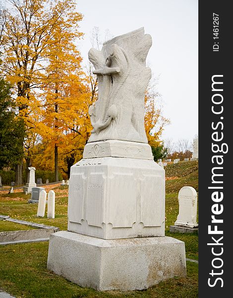 Fall in a Small Town Cemetery in Rural New England