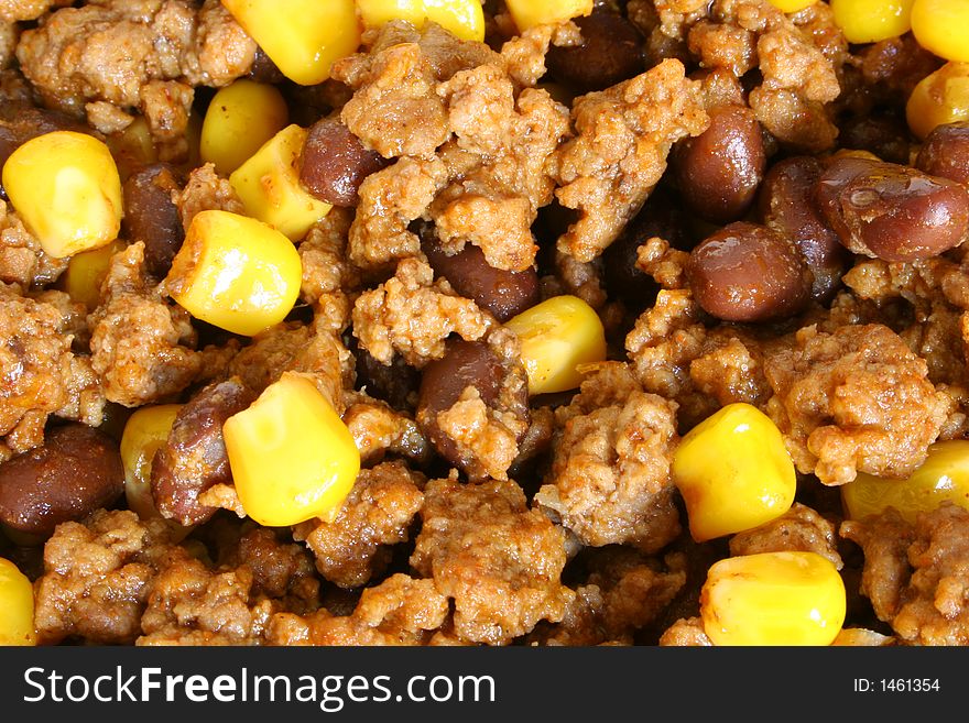 Taco Mix - Beef, Beans & Corn Upclose